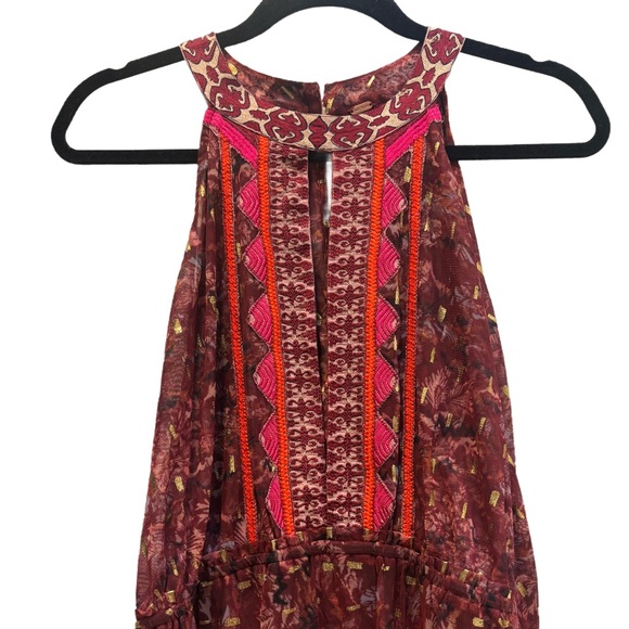 Free People RIA Maxi Dress/ Sleeveless Duster, Boho Sheer High Low Dress ☀️🌙☀️ - Picture 2 of 10